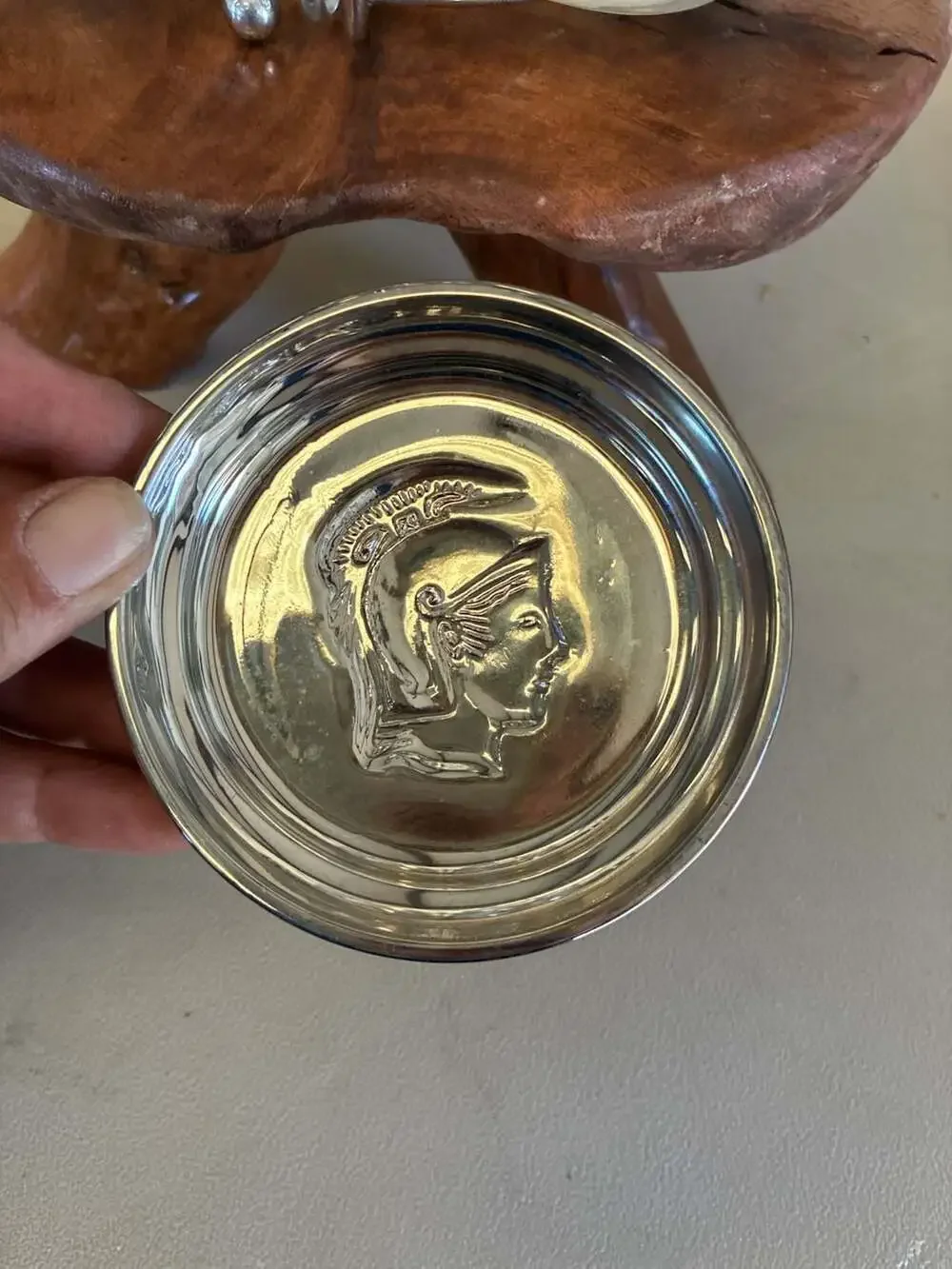 Vintage Mid-Century Kimiko Silver Knight Crest Highball Barware Set with Caddy a